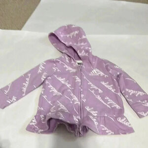 Adidas logo purple zip up hoodie 9 months